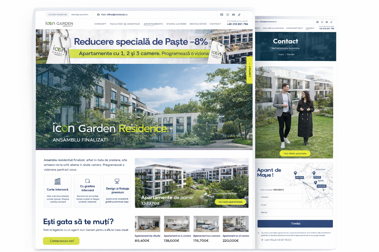 Icon Garden - website imobiliar premium